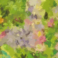 Oil paintings and various flowers, roses, peonies, lotus leaves, and lotus flowers are beautiful