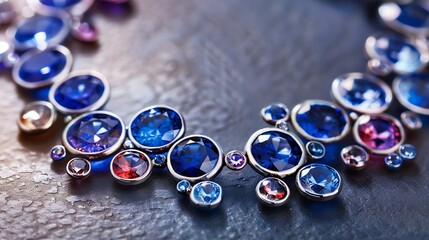 A string of luminous sapphires