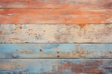 old peeling pastel colored painted wooden board texture wall background, rustic hardwood planks surface