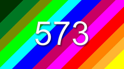573 colorful rainbow background year number