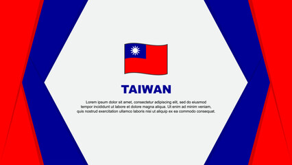 Taiwan Flag Abstract Background Design Template. Taiwan Independence Day Banner Cartoon Vector Illustration. Taiwan Background