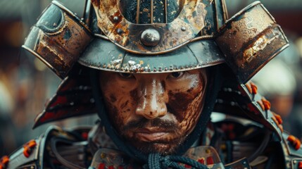 The samurai were a military aristocracy and official caste in medieval and early Japan. - obrazy, fototapety, plakaty
