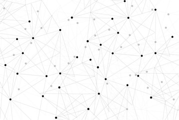  White background with connecting dots and lines