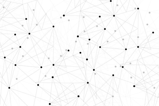  White background with connecting dots and lines