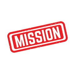 Mission Rubber stamp design. VECTOR ILLUSTRATION.
