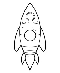 Space ship vector icon. Rocket icon. Startup sign and symbol. Rocket launcher icon