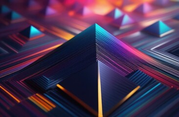 Geometric triangle, abstract colorful texture and background, many colorful triangles - obrazy, fototapety, plakaty