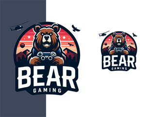 bear gaming logo design