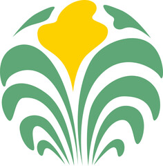 Abstract Groovy Flower