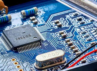 radio-electronic parts are located on the device board