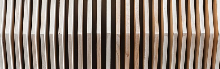 Close-Up of Wooden Slats Wall