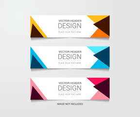 header modern banner web template vector graphic website free vector
