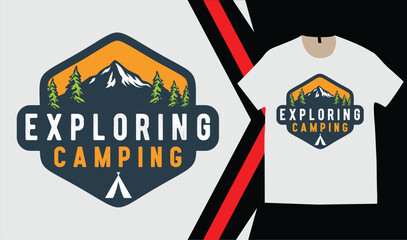 Camping and Adventure T-shirt design, Camper tshirt and mauntain t-shirts designs