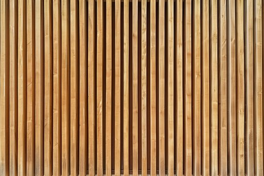 Close Up of Wooden Slatted Wall