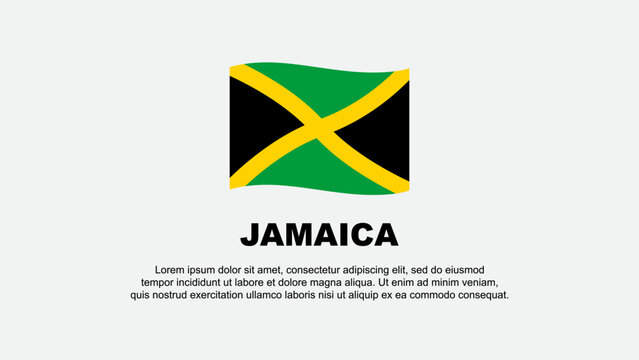 Jamaica Flag Abstract Background Design Template. Jamaica Independence Day Banner Social Media Vector Illustration. Jamaica Background - Powered by Adobe