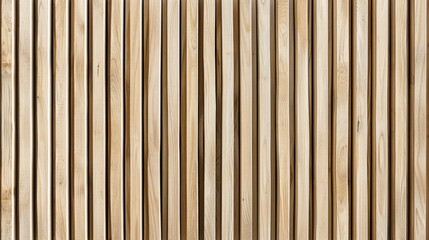 Close-Up of Wooden Slatted Wall - obrazy, fototapety, plakaty