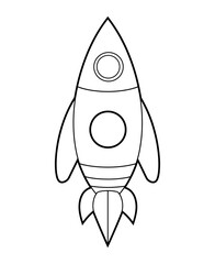 Space ship vector icon. Rocket icon. Startup sign and symbol. Rocket launcher icon
