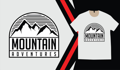Camping and Adventure T-shirt design, Camper tshirt and mauntain t-shirts designs