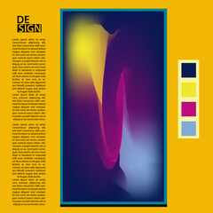 Liquid colorful gradient poster, smooth color gradient