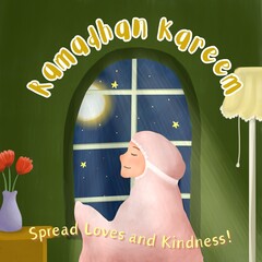 Ramadhan Kareem Mubarak Illustration Background