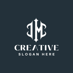 J M logo design vector templates Abstract monogram M J logo design