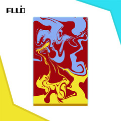 Fluid colorful abstract poster, suitable for use as a complement to graphic design