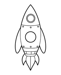 Space ship vector icon. Rocket icon. Startup sign and symbol. Rocket launcher icon