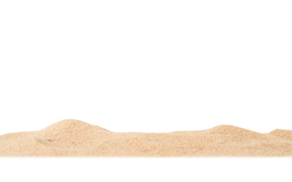 Sand Beach Isolated White Background Texture Summer Desert Zen Garden Coast Ocean for Vacation, Hot Summer Tropical Scene Chill Nature, Summer Time Yoga Holiday Dune Pile Dry Brown Heap Particle.