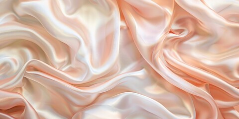 Light pink, delicate peach, beige, white, silk. Generative Ai