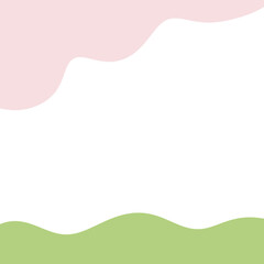 봄 곡선 테두리 프레임 장식