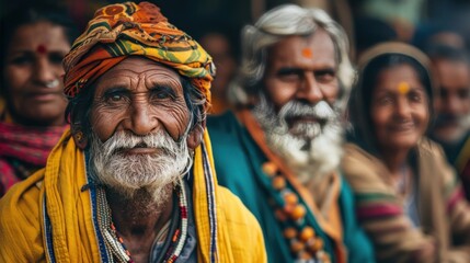 Fototapeta premium indigenous people in India, representing the diverse cultures, traditions