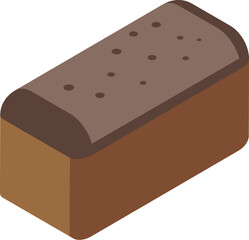 Bread nutrition grain icon isometric vector. Cooking food. Menu loaf crispy