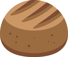 Bread round icon isometric vector. Crouton food cooking. Petite slice