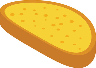 Bread toasted icon isometric vector. Cheese party. Food crunch snack - obrazy, fototapety, plakaty