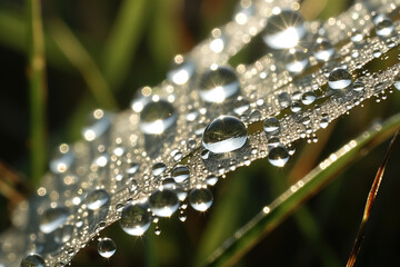 dew drop on the leaves.