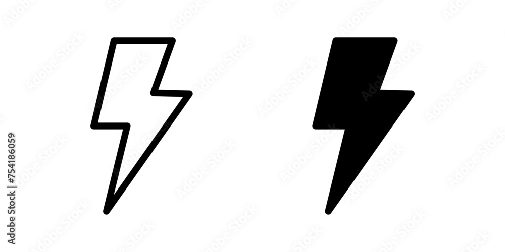 Poster lightning icon. power sign. for mobile concept and web design. vector illustration