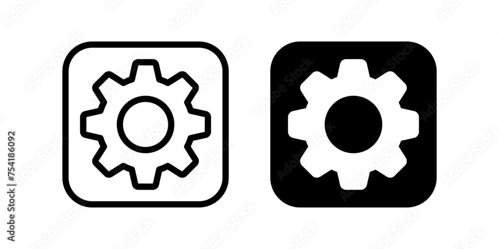 Poster setting icon. cog sign. for mobile concept and web design. vector illustration