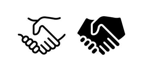 Handshake icon. deal sign. for mobile concept and web design. vector illustration