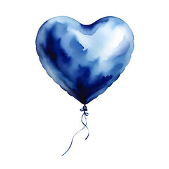 Mystical Indigo Heart Balloon Icons: Exploring Size Diversity.(Generative AI)