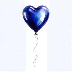 Mystical Indigo Heart Balloon Icons: Exploring Size Diversity.(Generative AI)