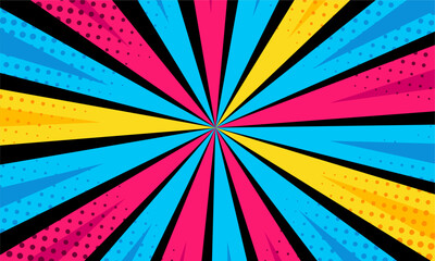 Colorful comic pop art burst background  © anggi wibisono
