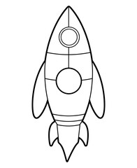 Space ship vector icon. Rocket icon. Startup sign and symbol. Rocket launcher icon