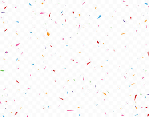 Colorful Confetti celebrations design isolated on transparent background - 754188081