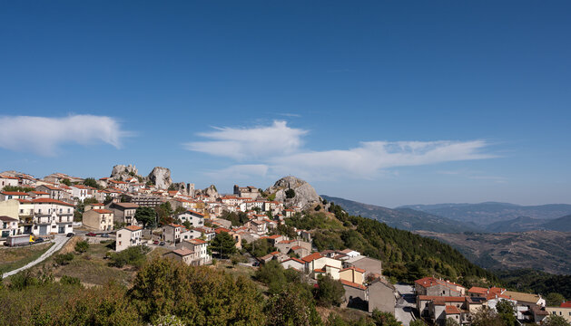 Pietrabbondante, Isernia, Molise. Panorama