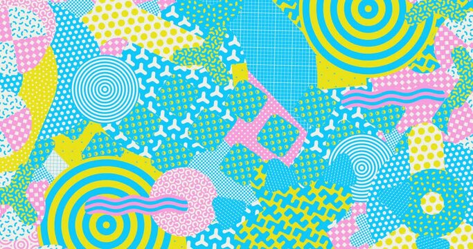 Abstract geometry motion design, 4k video, loop creative animation