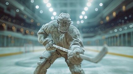 Fototapeta na wymiar marble hockey player