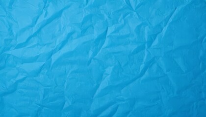 Obraz premium Blank blue crumpled and creased paper poster texture background