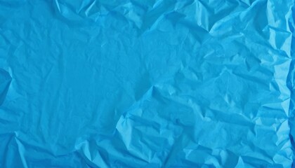 Obraz premium Blank blue crumpled and creased paper poster texture background