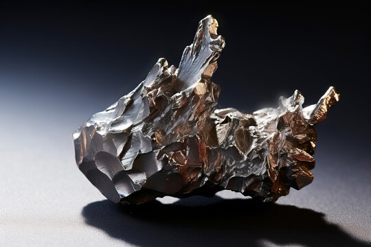 Palladium is a rare precious natural stone on a black background. AI generated.