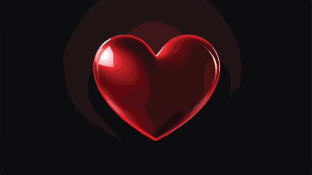 Red shiny heart vector illustration
